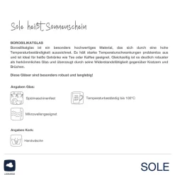 Karaffe SOLE 0,9 l mit Korkstopfen*LEONARDO Hot