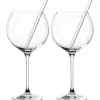 Kelchglas SPECIAL EDITION 750 ml mit Glastrinkhalm 4-teilig*LEONARDO Outlet