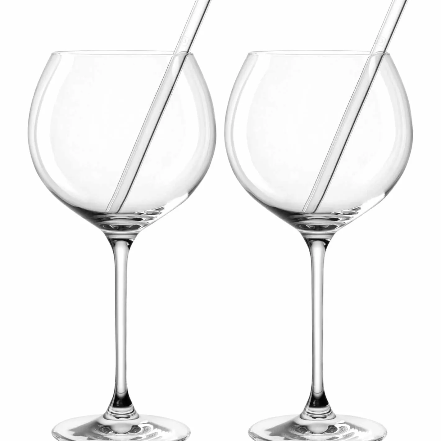 Kelchglas SPECIAL EDITION 750 ml mit Glastrinkhalm 4-teilig*LEONARDO Outlet