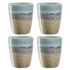 Keramikbecher MATERA 300ml blau/anthrazit/beige 4er-Set*LEONARDO Clearance