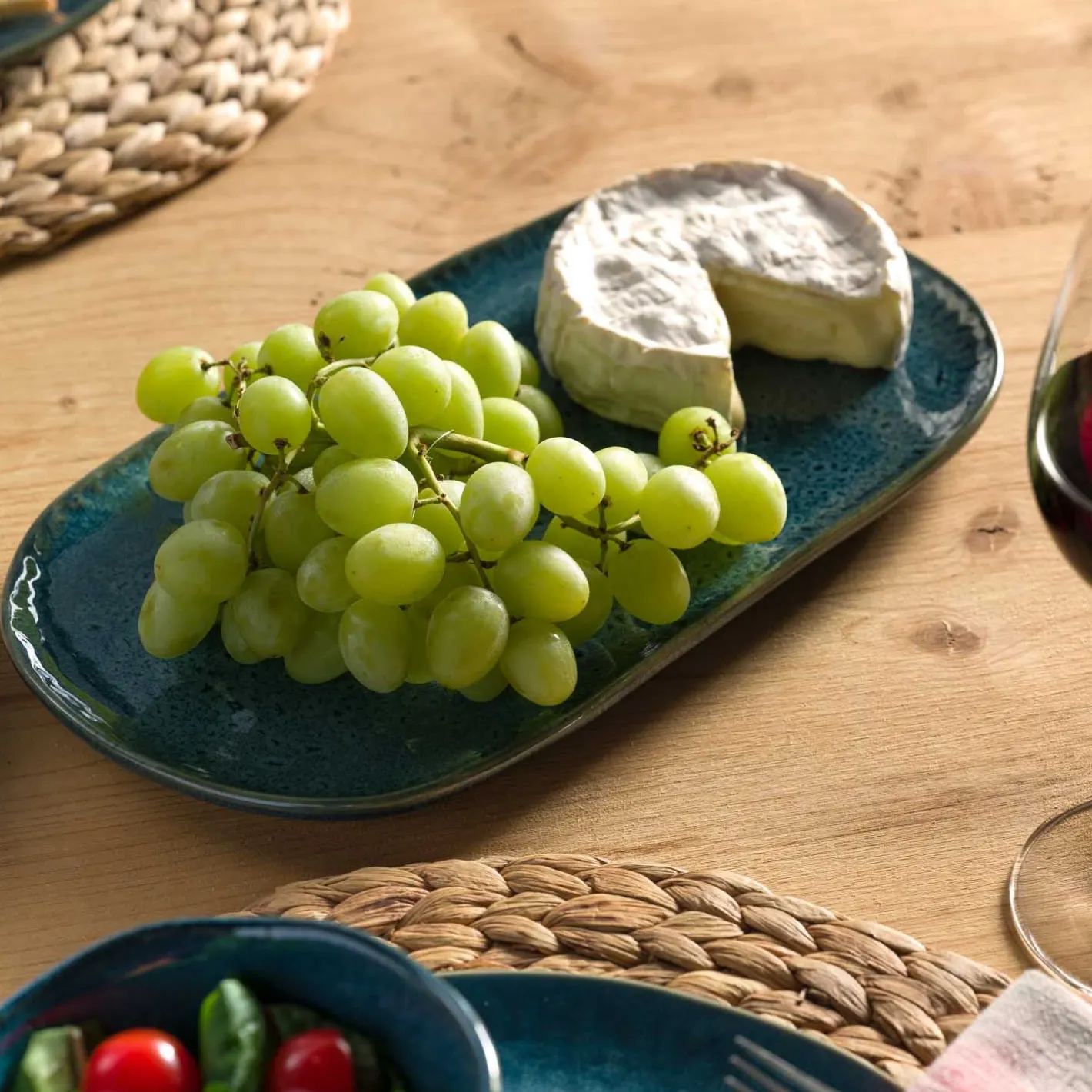 Keramikplatte MATERA 32 cm x 18 cm blau*LEONARDO Sale