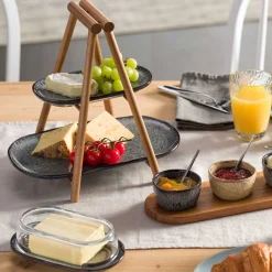 Keramikplatte MATERA 32 cm x 18 cm anthrazit*LEONARDO Hot