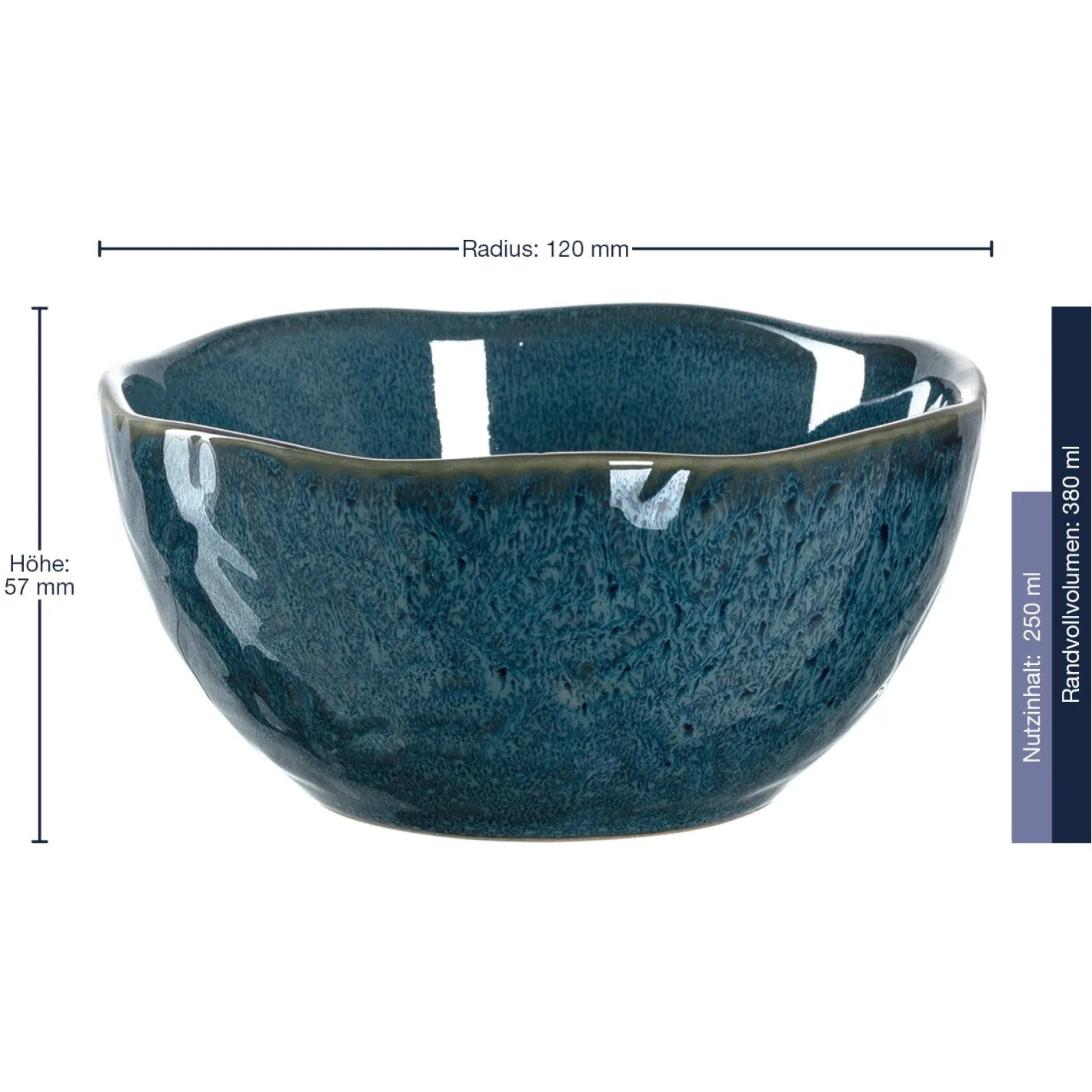 Keramikschale MATERA 12 cm blau 6er-Set*LEONARDO Online