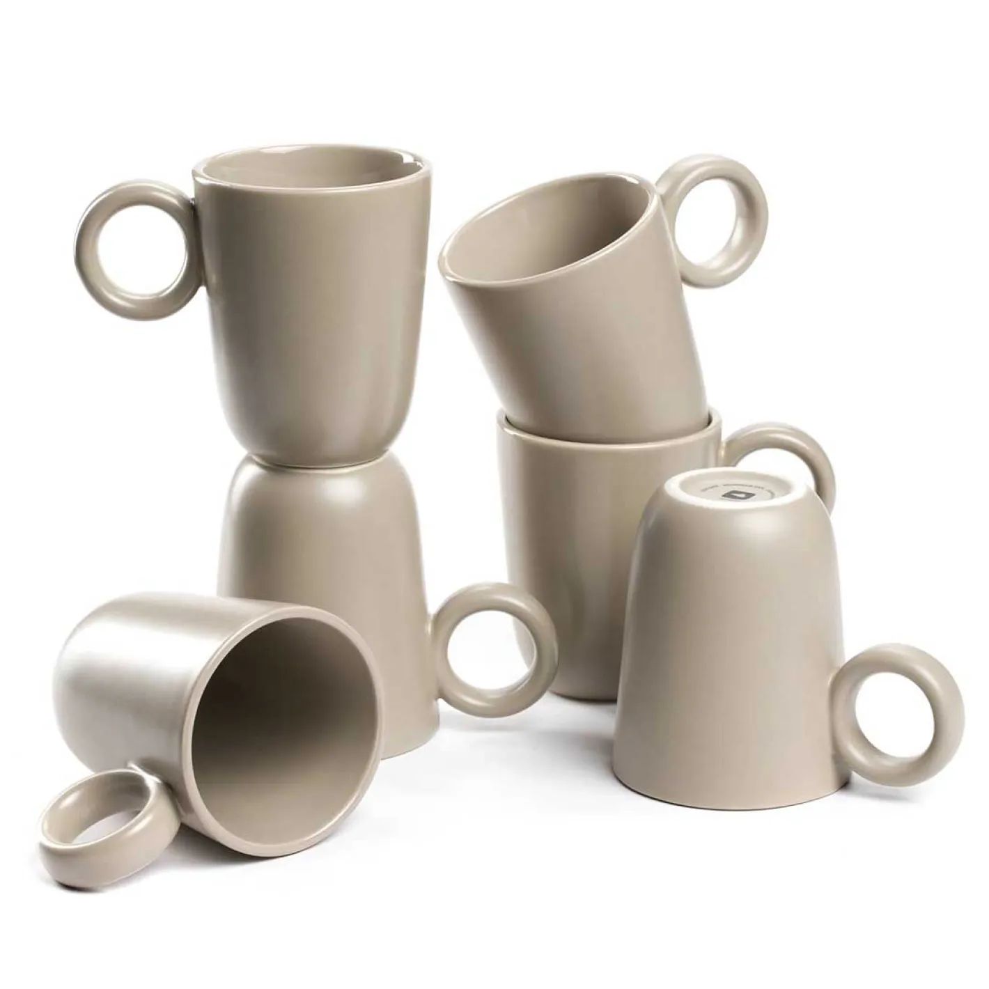 Keramiktasse ROMA 400 ml beige 6er-Set*LEONARDO Discount