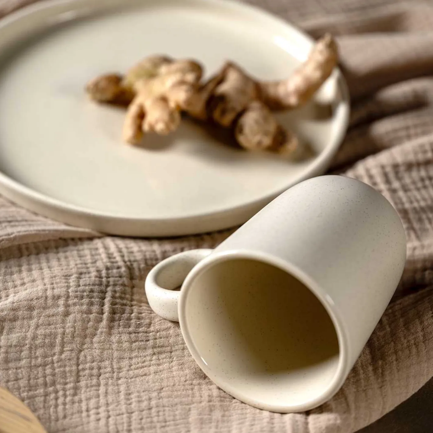 Keramiktasse ROMA 400 ml creme 6er-Set*LEONARDO New