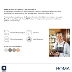 Keramiktasse ROMA 400 ml creme 6er-Set*LEONARDO New