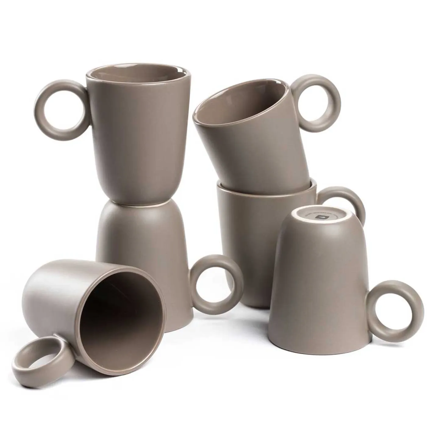 Keramiktasse ROMA 400 ml taupe 6er-Set*LEONARDO Discount