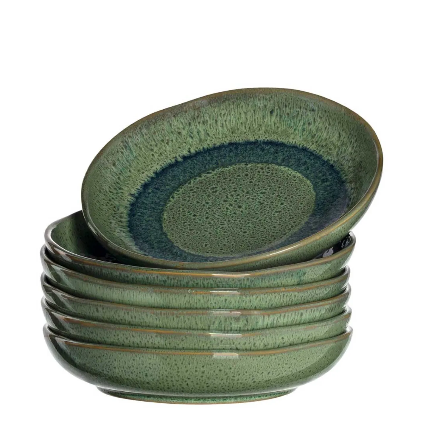 Keramikteller MATERA 21 cm grün tief 6er-Set*LEONARDO Hot
