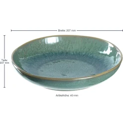 Keramikteller MATERA 21 cm grün tief 6er-Set*LEONARDO Hot