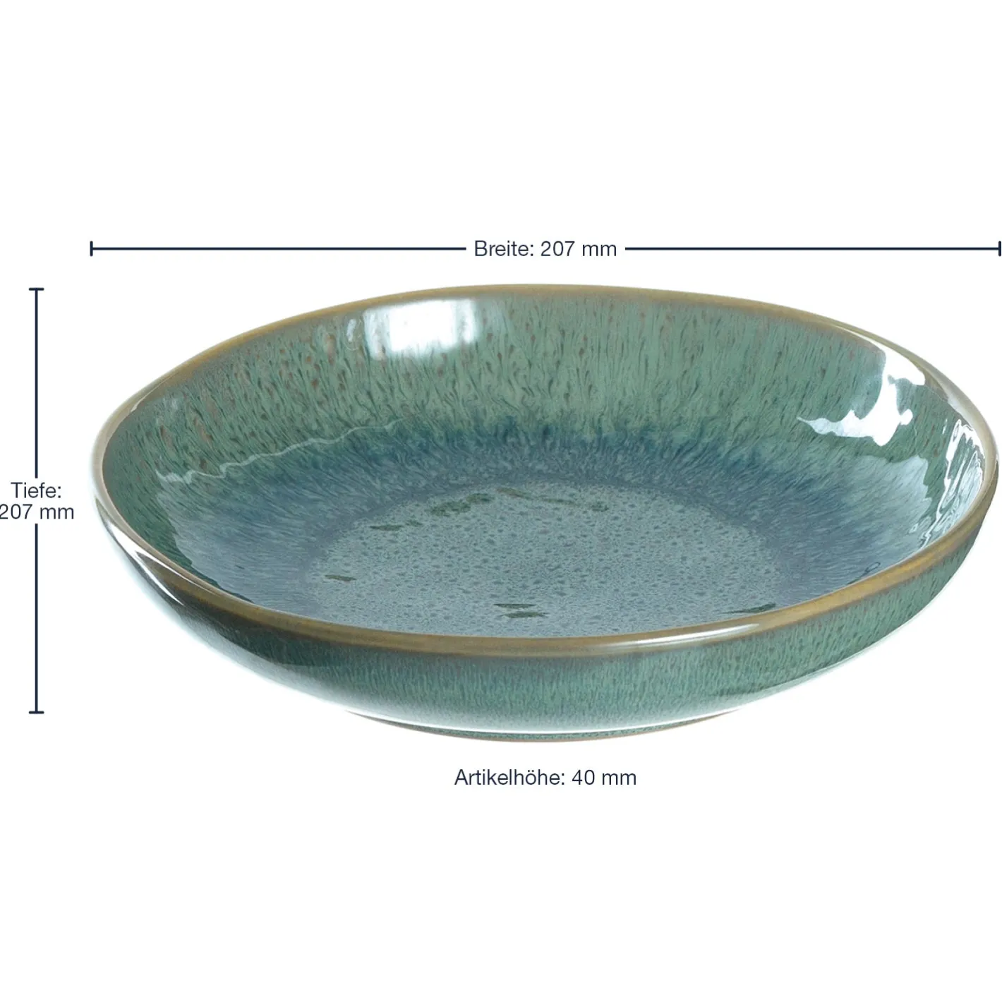 Keramikteller MATERA 21 cm grün tief 6er-Set*LEONARDO Hot