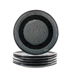 Keramikteller MATERA 23 cm anthrazit 6er-Set*LEONARDO Online