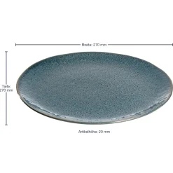 Keramikteller MATERA 27 cm blau 6er-Set*LEONARDO Best