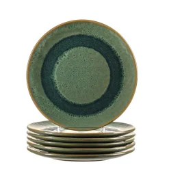Keramikteller MATERA 23 cm grün 6er-Set*LEONARDO Best