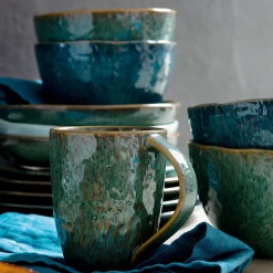 Keramikteller MATERA 23 cm grün 6er-Set*LEONARDO Best