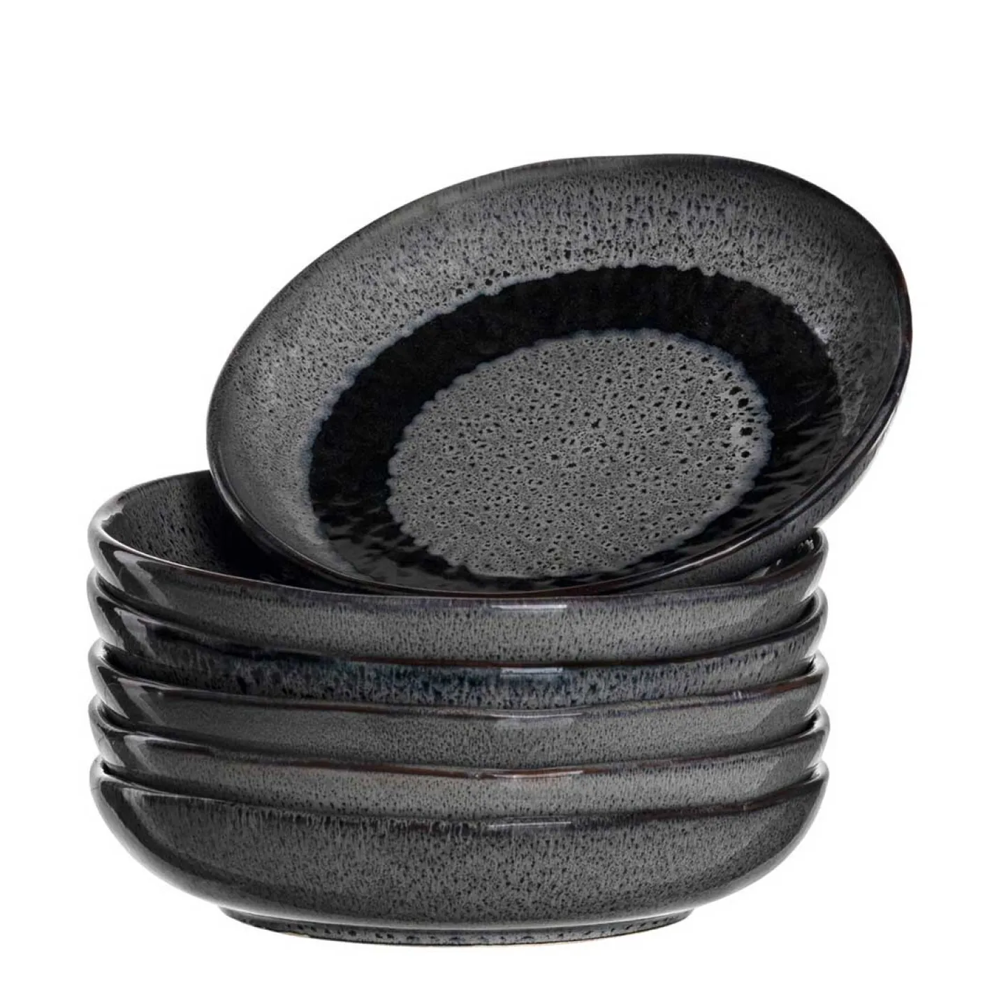 Keramikteller MATERA 21 cm anthrazit tief 6er-Set*LEONARDO Outlet