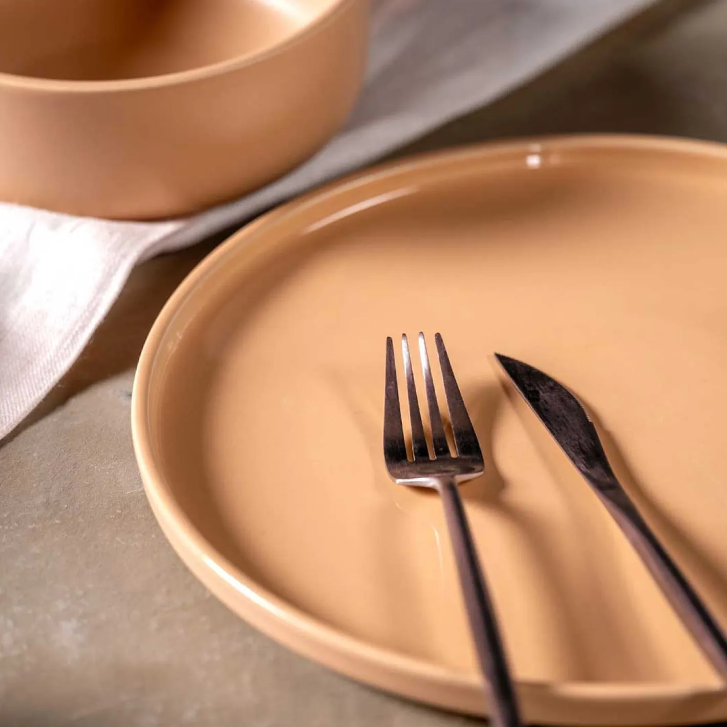 Keramikteller ROMA 27 cm apricot 6er-Set*LEONARDO