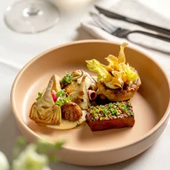 Keramikteller ROMA 20 cm apricot tief 6er-Set*LEONARDO Outlet