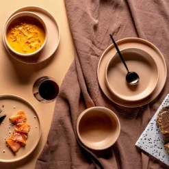 Keramikteller ROMA 20 cm apricot tief 6er-Set*LEONARDO Outlet