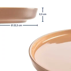 Keramikteller ROMA 22 cm apricot 6er-Set*LEONARDO Outlet