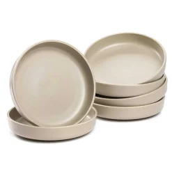 Keramikteller ROMA 20 cm beige tief 6er-Set*LEONARDO Outlet