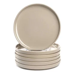 Keramikteller ROMA 22 cm beige 6er-Set*LEONARDO New