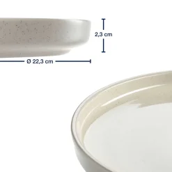 Keramikteller ROMA 22 cm creme 6er-Set*LEONARDO Best