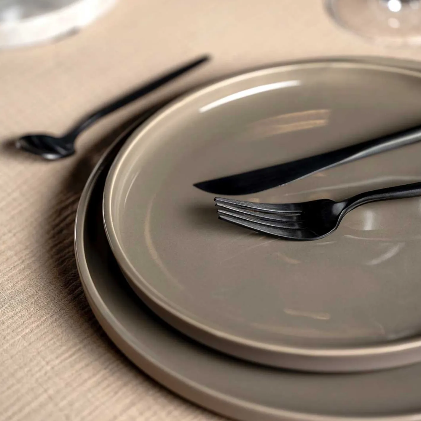 Keramikteller ROMA 27 cm taupe 6er-Set*LEONARDO Hot