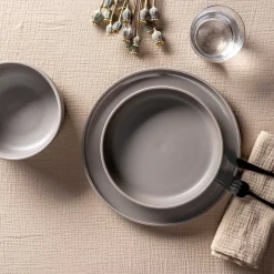 Keramikteller ROMA 20 cm taupe tief 6er-Set*LEONARDO Sale