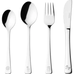 Kinderbesteck BAMBINI 4-teilig silber Panda, Einhorn, Flamingo*LEONARDO Sale