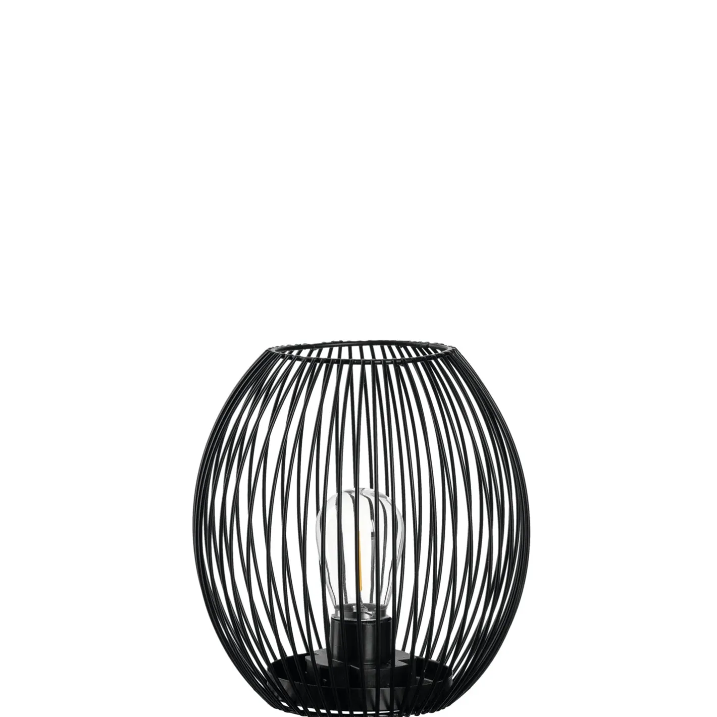 Laterne mit LED CASOLARE 18 cm schwarz*LEONARDO