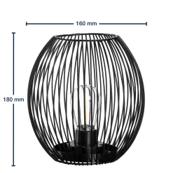 Laterne mit LED CASOLARE 18 cm schwarz*LEONARDO