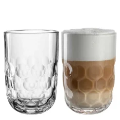 Latte Macchiato Glas GOCCE 380ml 1. Variante 2er-Set*LEONARDO Discount