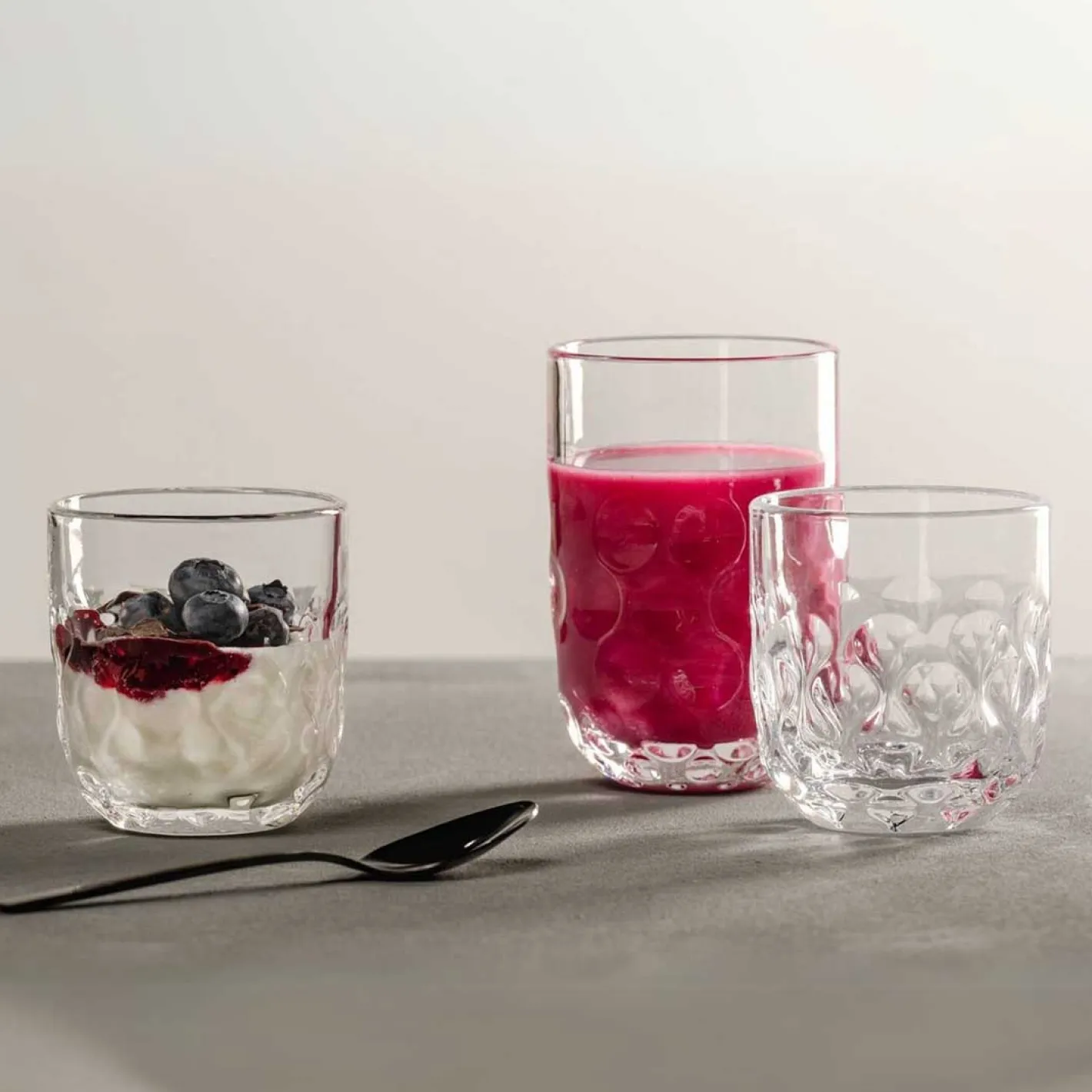 Latte Macchiato Glas GOCCE 380ml 1. Variante 2er-Set*LEONARDO Discount