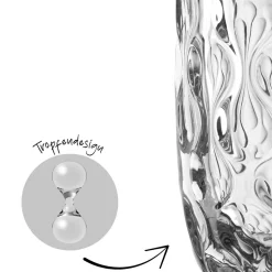 Latte Macchiato Glas GOCCE 380ml 2. Variante 2er-Set*LEONARDO Discount