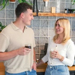 Latte Macchiato Glas GOCCE 380ml 3. Variante 2er-Set*LEONARDO Discount