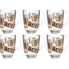 Latte Macchiato Tasse NAPOLI 380ml 3farbig 6er-Set*LEONARDO Discount