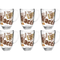 Latte Macchiato Tasse NAPOLI 380ml 3farbig 6er-Set*LEONARDO Discount