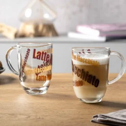 Latte Macchiato Tasse NAPOLI 380ml 3farbig 6er-Set*LEONARDO Discount