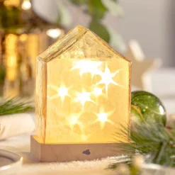 LED Haus 18 cm amber MAGICO*LEONARDO Online