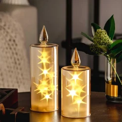 LED Kerze CAPANNA 27 cm gold*LEONARDO Hot