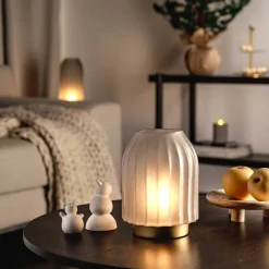 LED Lampe SILENZIO 22 cm grau satiniert*LEONARDO Best