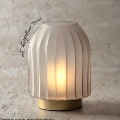 LED Lampe SILENZIO 22 cm grau satiniert*LEONARDO Best