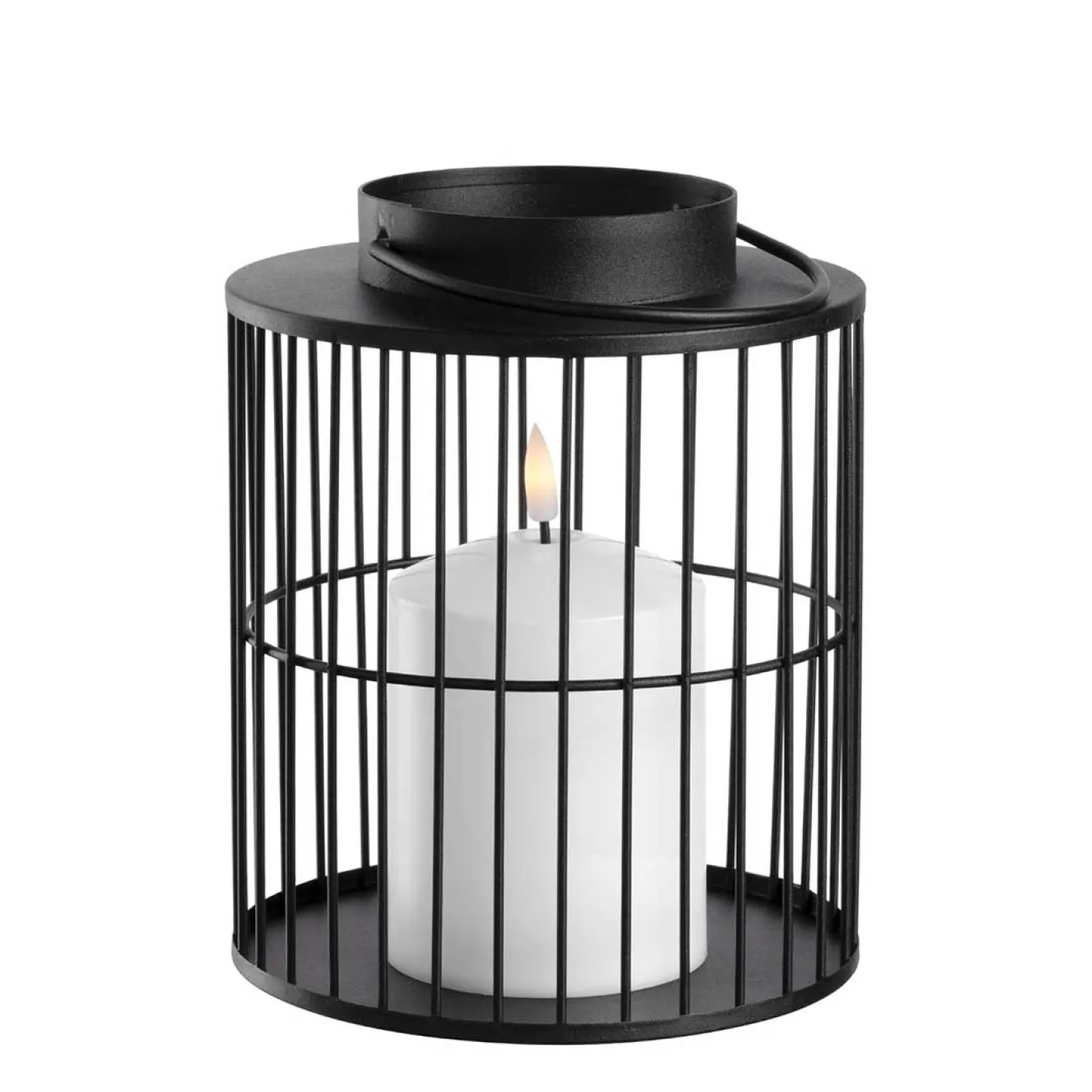 LED Laterne SILENZIO 18 cm schwarz*LEONARDO Discount