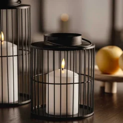 LED Laterne SILENZIO 18 cm schwarz*LEONARDO Discount