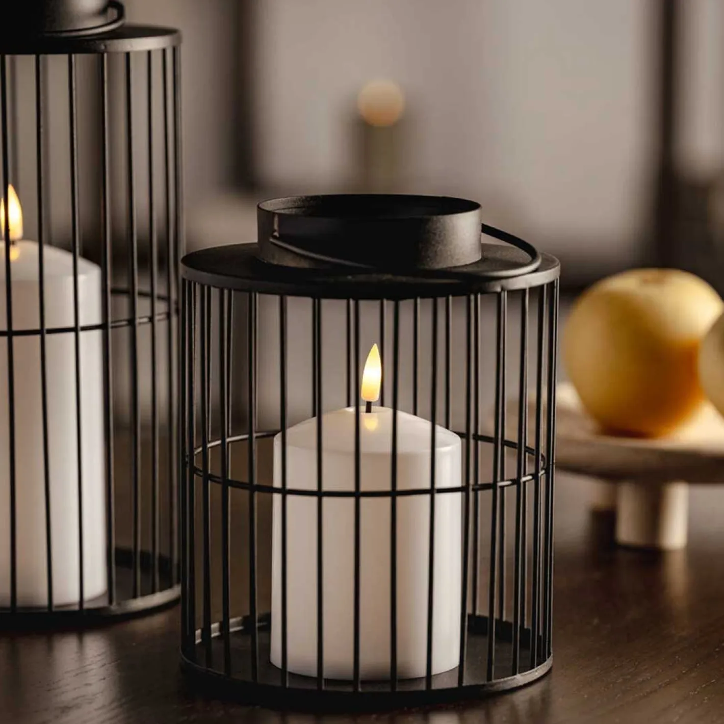 LED Laterne SILENZIO 18 cm schwarz*LEONARDO Discount