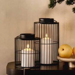 LED Laterne SILENZIO 18 cm schwarz*LEONARDO Discount