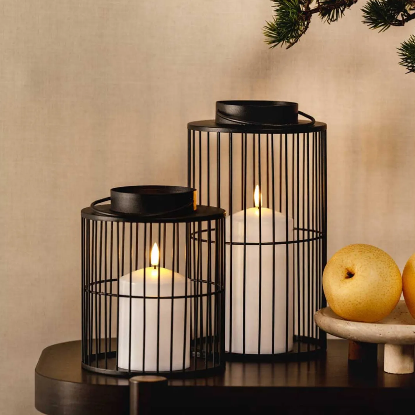 LED Laterne SILENZIO 18 cm schwarz*LEONARDO Discount