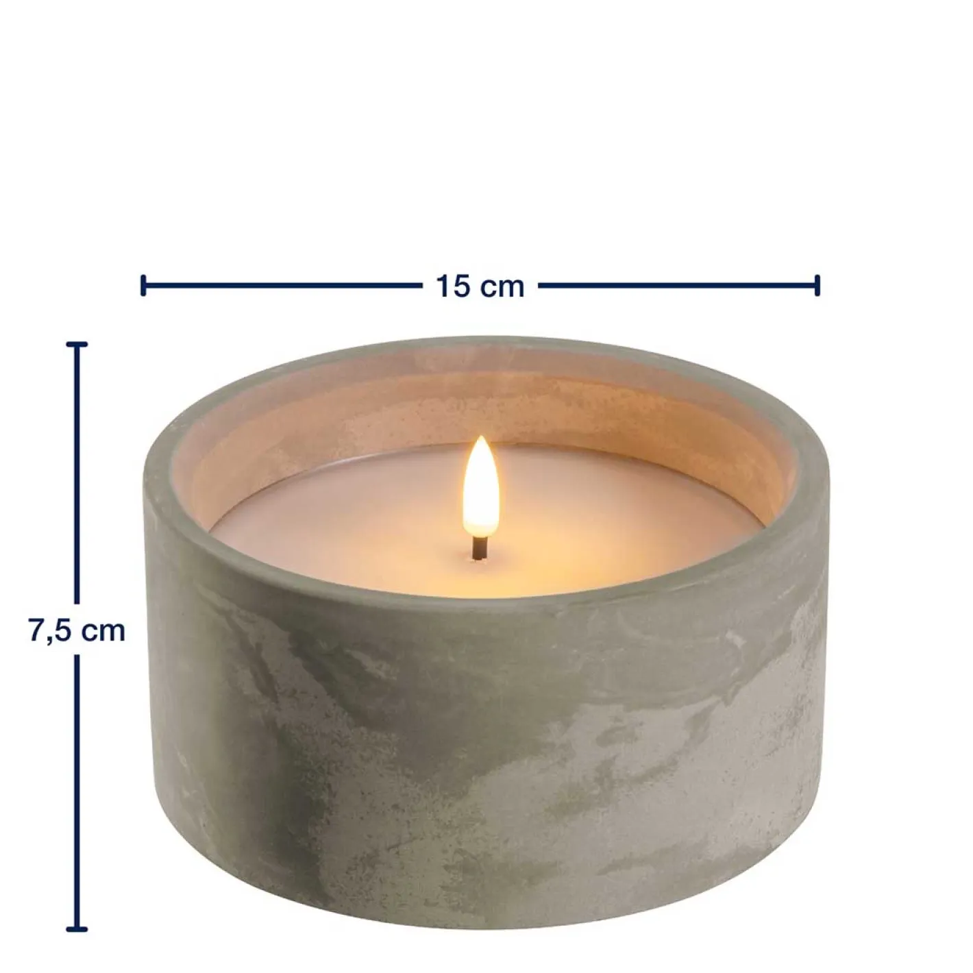 LED Licht SILENZIO Beton 8 cm breit*LEONARDO Discount