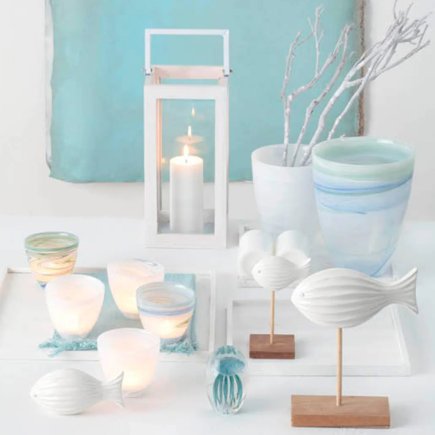 Objekt Qualle OCEANO 10 cm türkis*LEONARDO Outlet