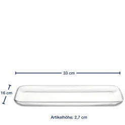 Platte CIAO 33 cm x 16 cm*LEONARDO Discount